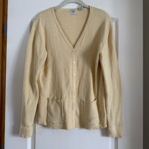 Vintage GAP Butter Yellow Cotton Cardigan